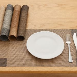 1 Washable Vinyl Placemats Non Slip Heat Resistant PVC Table Mats Set of 6 For Dining Room Kitchen Decor