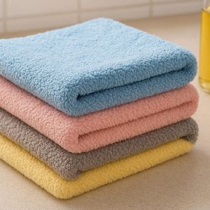13 Non Stick Oil Coral Fleece Cleaning Cloths Thick Super Soft Microfiber Washcloths For Quick Kitchen Wipe Down