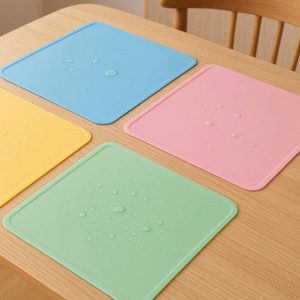 Heat Resistant Silicone Placemats Non Slip Waterproof Flexible Pastry Baking Mats For Kids Toddlers Dining Table