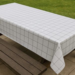 Wipe Clean PVC Vinyl Tablecloth Waterproof Oilproof Plastic Table Cover For Outdoor Picnic Patio Tables
